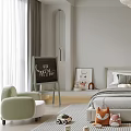 Modern Cozy Kids Bedroom Interior With Toys And Decor