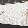 Modern background wall entrance background wall foreground background punching background wall random hole background wall technology background wall 3d model