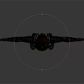 Game Movie Character In Black Tactical Outfit With Arms Outstretched On Gray Background