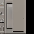 Modern Curved Sideboard Cabinet With Built In LED Light And Large Multifunctional Storage Design