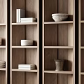Modern Decorative Cabinet Solid Wood Desk Bookcase Work Area Decorative Cabinet Combination Desktop Decorative Table Lamp Combination Decorative Cabinet Bookcase Shelf Jewelry Ornaments Combination 3d model