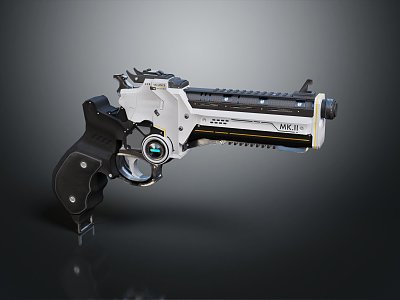 modern pistol sci-fi pistol game pistol sci-firearms 3d model