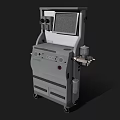 Modern Medical Device with Digital Screen Control Panel and Wheels for Clinical Use 3d model