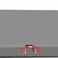 Traditional Red Chinese Pai Fang Archway With Illuminated Lanterns Carved Plaque And Classic Eaves