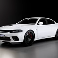 White Sporty Sedan With Black Wheels Red Brake Calipers And Aerodynamic Design
