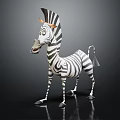 Modern Zebra Cartoon Zebra Cartoon Character Game Character Virtual Character 3d model