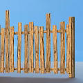 Decorative Bamboo Fence In Rustic Style For Garden Landscaping And Outdoor Accent