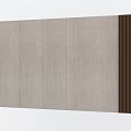 Modern Light Gray Panel Background Wall With Dark Brown Vertical Strip Design 3d model