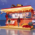 Modern New Year Platform Interactive Pin-in Photo Meichen Longnian Meichen Commercial DP Meichen 3d model