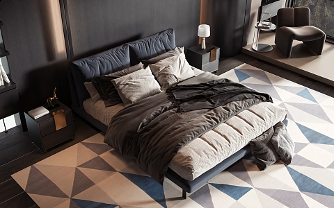 Style Commodity Bed 3d model