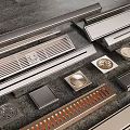 Modern Bathroom Small Accessories Design With Metal Drain Grates And Various Shapes