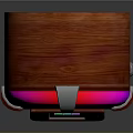 Vintage Wooden Jukebox With Colorful Lighted Panels And Coin Slot