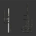 Metal Equipment Supports With Adjustable Rods And Various Connecting Brackets
