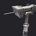 Mechanical Weapon With Sharp Metal Tip And Industrial Design Components