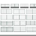 Various Green Fence Styles Featuring Railing Grid Panels and Decorative Patterns for Home Use 3d model