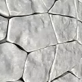 Natural Gray Textured Wall Surface With Irregular Cracked Stone Pattern Design 3d model