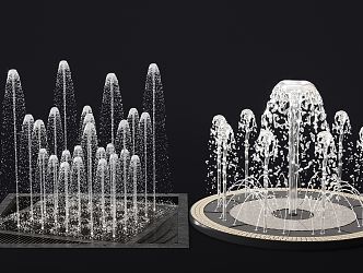 Fountain Square Modern Fountain 3d model