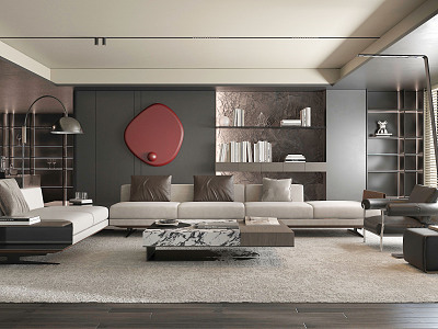 modern living room model