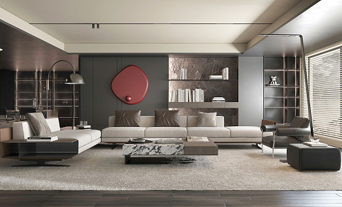 modern living room 3d model