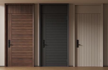 Modern Minimalist Entry Door Anti-theft Door Top Single Door Sub-mother Door Password Door 3d model