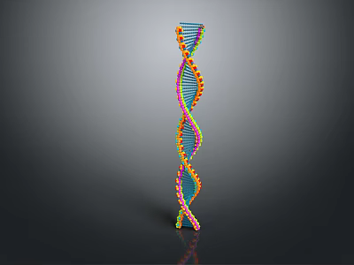 Advanced Genetic Analysis Medical Device with Colorful DNA Helix Structure for Molecular Diagnostics 3d model