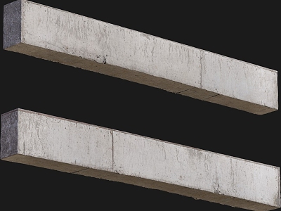 concrete beam construction beam cement column square cement column 3d model