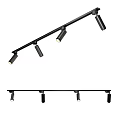 Modern Track Mounted Downlights and Spotlights with Black Finish Adjustable Heads for Home Interior Lighting