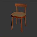 Orange Modern Leisure Chair With Mesh Seat Backrest And Slim Wooden Legs