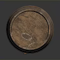 Vintage Wooden Barrel With Metal Hoops And Natural Wood Grain Design
