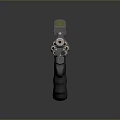 Modern Tactical Revolver With Black Grip And Mounted Sight For Shooting Use