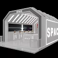 Modern pop-up shop space capsule US Chen product display technology 3d model