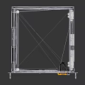 Black Industrial Equipment Enclosure With Dual Cooling Fans And Port Panel