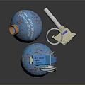 Blue Practice No8 Hand Grenade With Metal Fuse And Marked Number 2788515