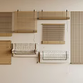 Various Natural Toned Window Blinds With Different Textures And Styles For Home Decor