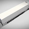 White Modern Semi Truck With Long Cargo Trailer And Commercial Design