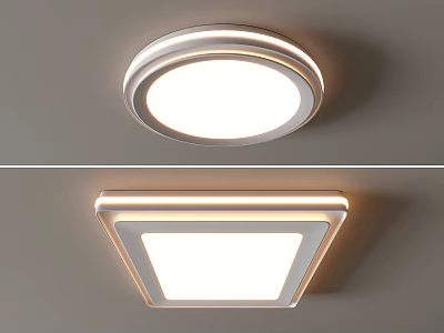 Modern Round And Square Ceiling Lights For Home 3d model