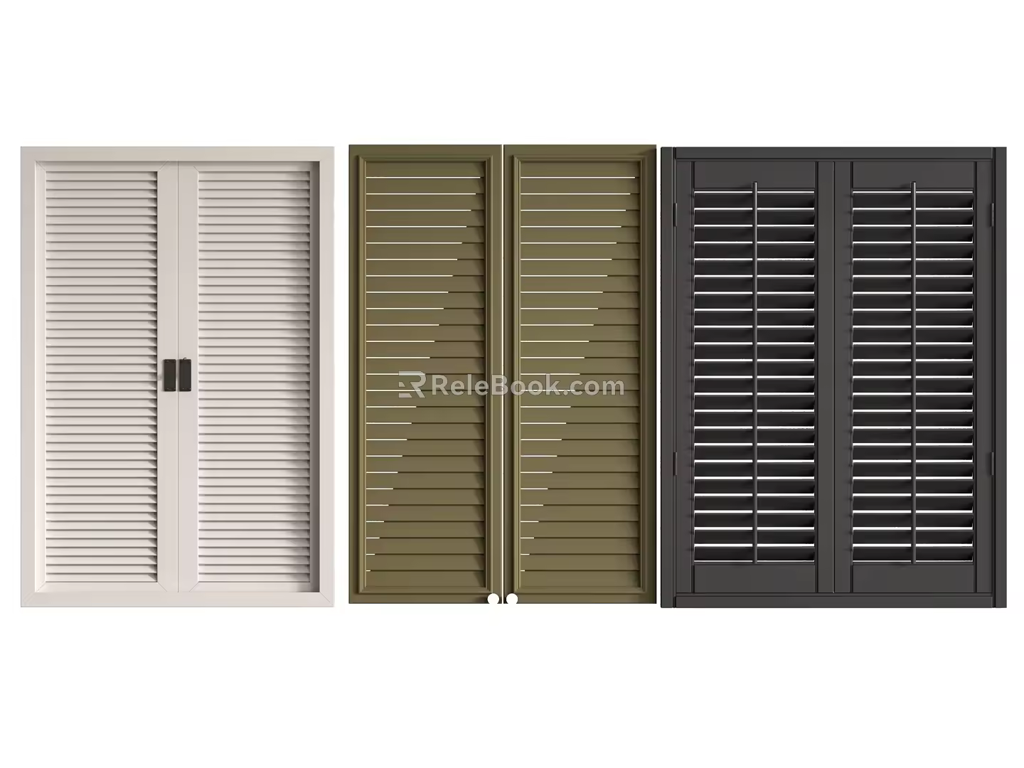 Modern venetian blinds shutter door panel shutter door cabinet door shutter 3d model