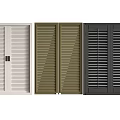 Modern venetian blinds shutter door panel shutter door cabinet door shutter 3d model
