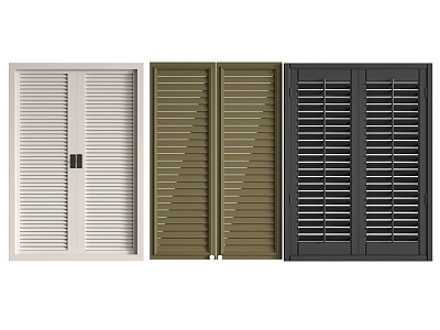 Modern venetian blinds shutter door panel shutter door cabinet door shutter 3d model