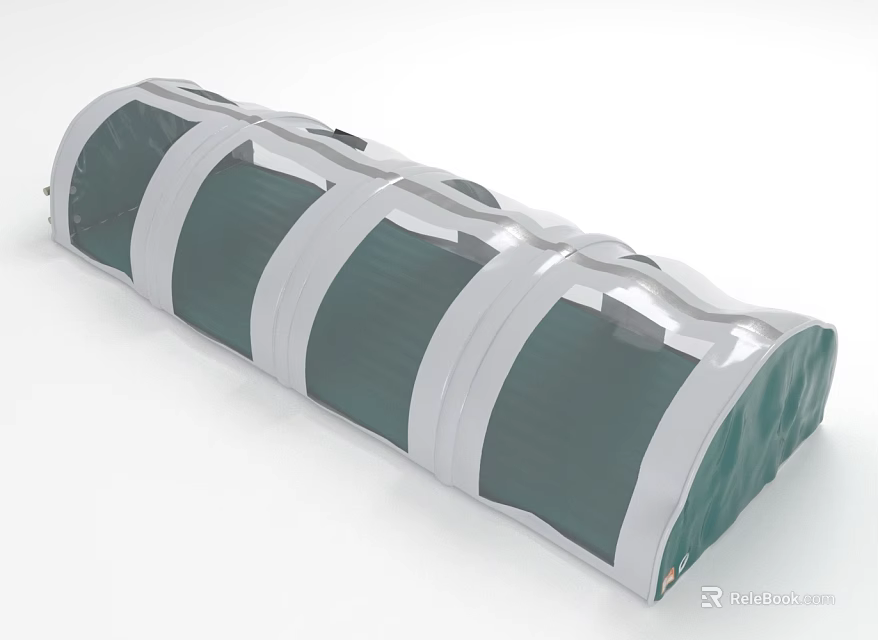 Portable Medical Tent With Elongated Structure Transparent Cover And Segmented Panels For Emergency Care 3d model 