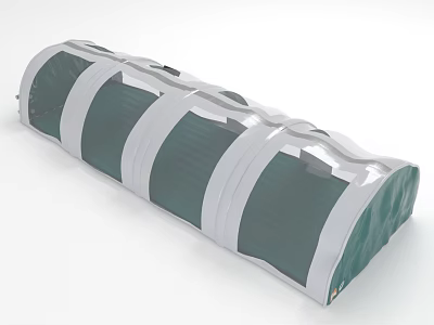 Portable Medical Tent With Elongated Structure Transparent Cover And Segmented Panels For Emergency Care 3d model