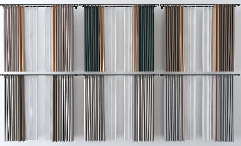 Modern Curtains 3d model