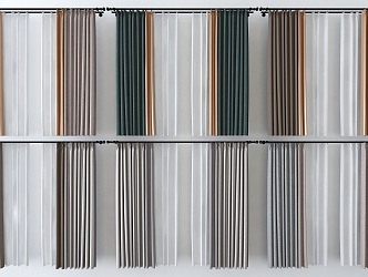 Modern Curtains 3d model