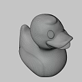 Yellow Rubber Duck Toy With Shiny Surface Black Eyes And Smooth Texture
