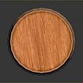 Rustic Wooden Barrel With Cylindrical Design And Metal Hoops For Home Storage And Decoration