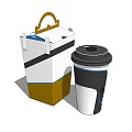 Coffee Cup Portable Coffee Bag 3d model