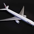 Air China Commercial Airliner With White Body Blue Stripes And National Flag