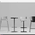 Bar Chair Combination 3d model