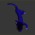 Blue Lion Game Movie Character With Red Mane Red Eyes Open Mouth And Sharp Claws