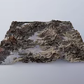 Rugged Mountainous Landscape With Winding River And Rocky Peaks Across Vast Terrain